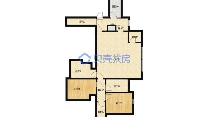 敏捷江城源著 4室2厅 南 北-户型图