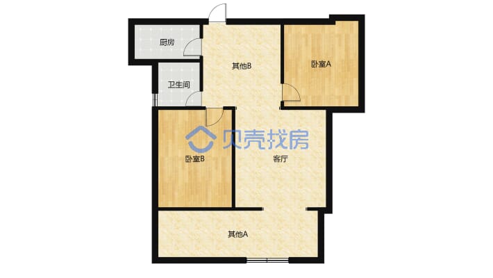 红军  电梯   精装修2房  拎包入住-户型图