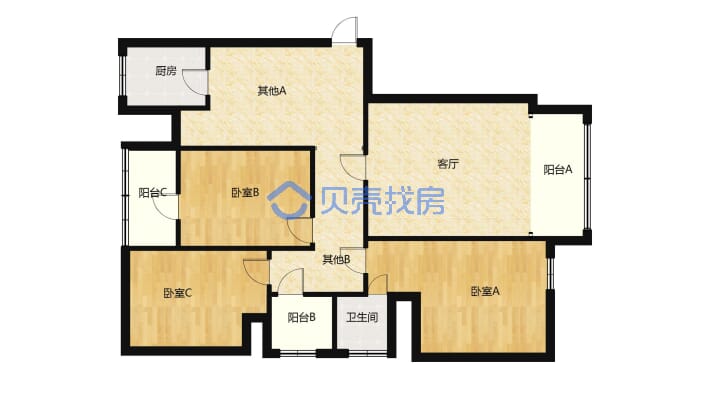 金域豪庭 3室1厅 东-户型图