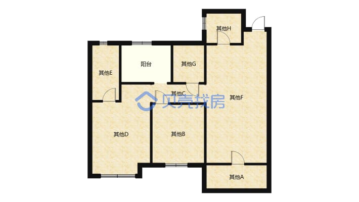 满2，小区环境好，户型格局方正。地处静区，适合居住-户型图