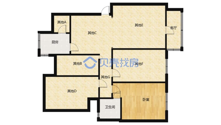 丽景山庄 3室2厅 南-户型图