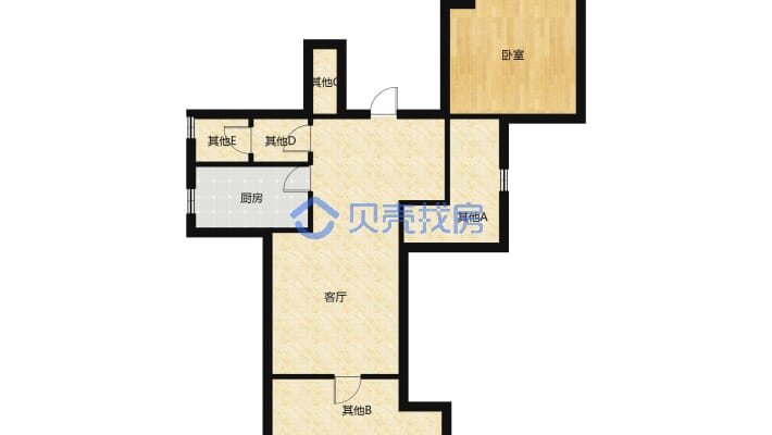 华泰公寓 3室2厅 南-户型图