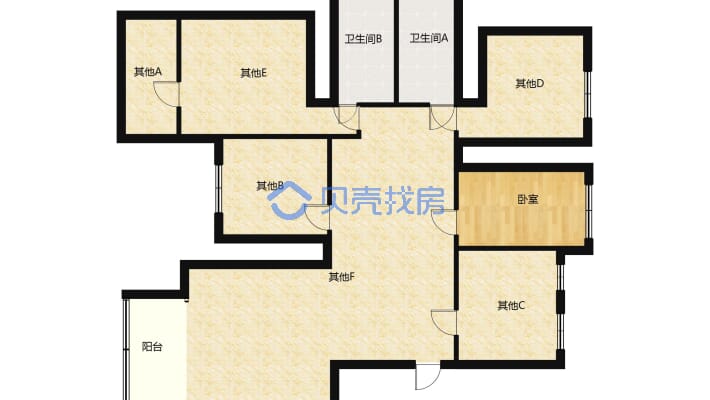 翡翠城洋房 黄jin楼层 143平大四房 证满两年诚意出售-户型图