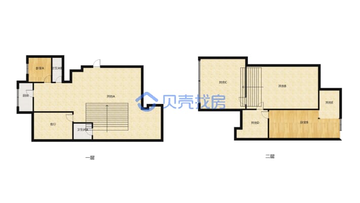 学府嘉园 复式 4室3厅3卫带40平大阳台 使用面积260平-户型图
