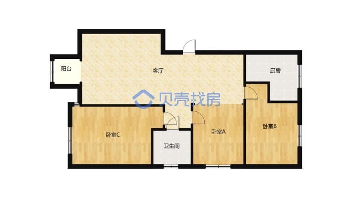 首付12万，购精装三室房子，拎包入住，圣惠小区-户型图