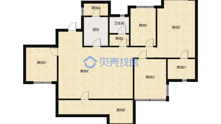 蓝光长岛国际社区 4室2厅 南 北-户型图
