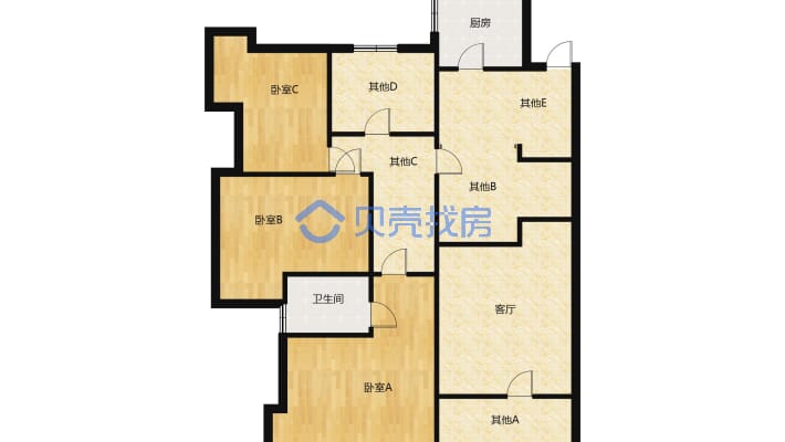 名人港湾 3室2厅 南-户型图