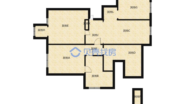 青砖湖畔 满二毛坯三房两卫 业主诚心出售看房方便-户型图