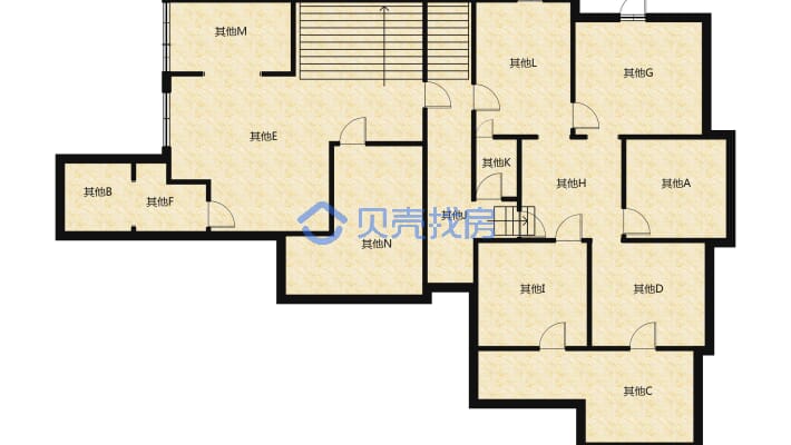 新恒基翡翠城 6室2厅 东南 南 北-户型图