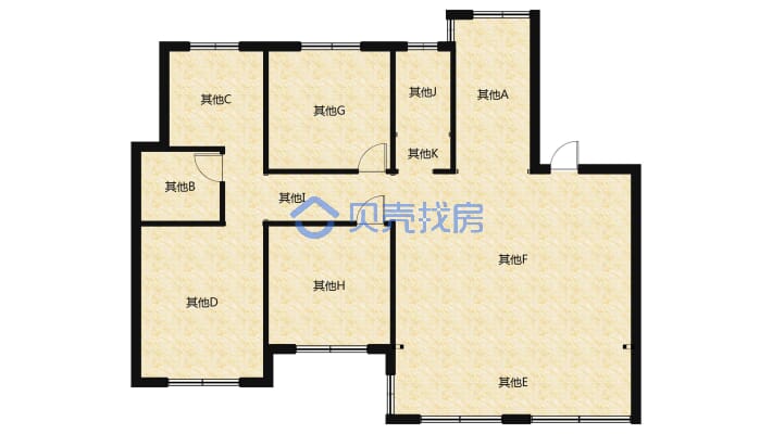 东湖湾 4室2厅 南 北-户型图