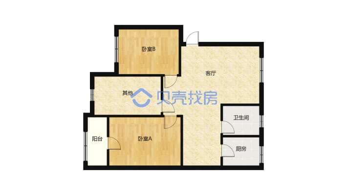 扬子江小区 3室2厅 南-户型图