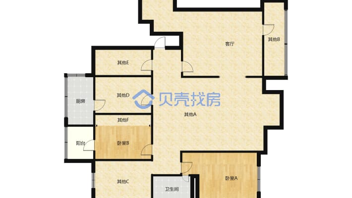 空港小区 精装短住 上学方便 交通便利-户型图