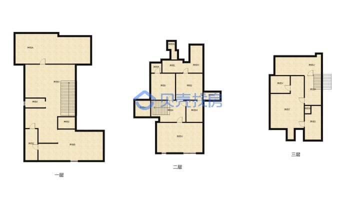 品质小区。，独栋别墅，四层，三个花园-户型图
