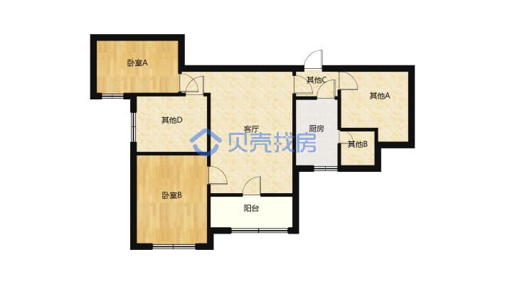 恒大嘉州城 3室2厅 88.67平米-户型图