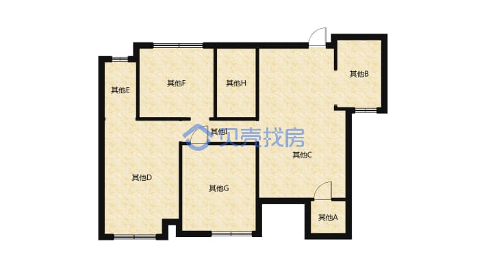 誉城小区 3室0厅 南-户型图