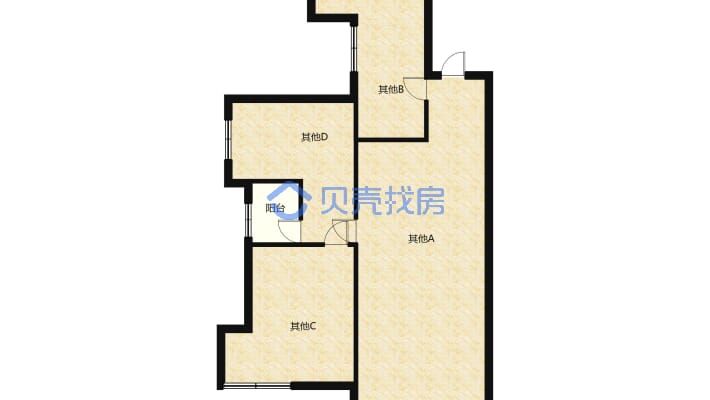 名人港湾 2室1厅 南 北-户型图