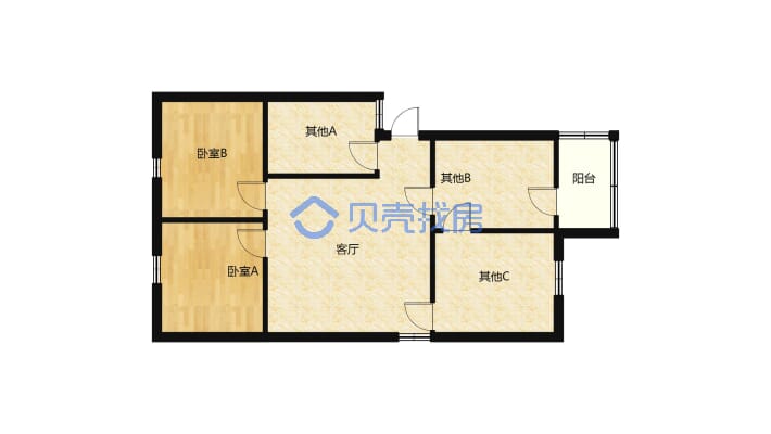 古街口，实验xiao学门口，3室两厅，总价25万-户型图