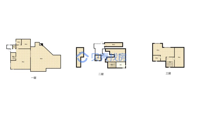 华地公元 别墅 地面三层带下室 看房方便-户型图