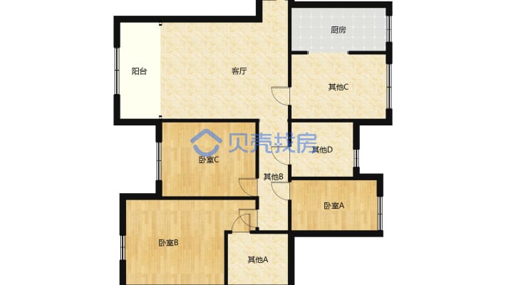 天盛学府城 全新精装未入住 诚心出售-户型图