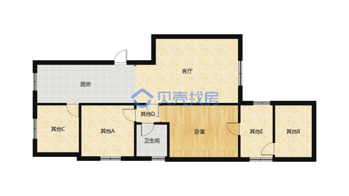 空港南区东方华城  新装3居室 一楼带小院 满二可按揭-户型图