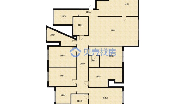 惠港苑 电梯3楼 大面积适合一大家子 居住-户型图