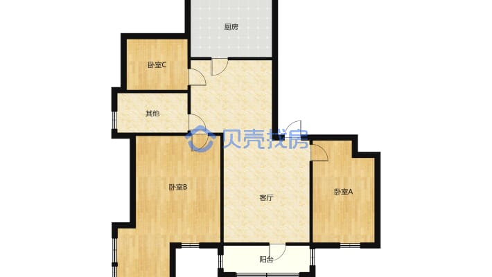 东成凯亚国际 3室2厅 南-户型图