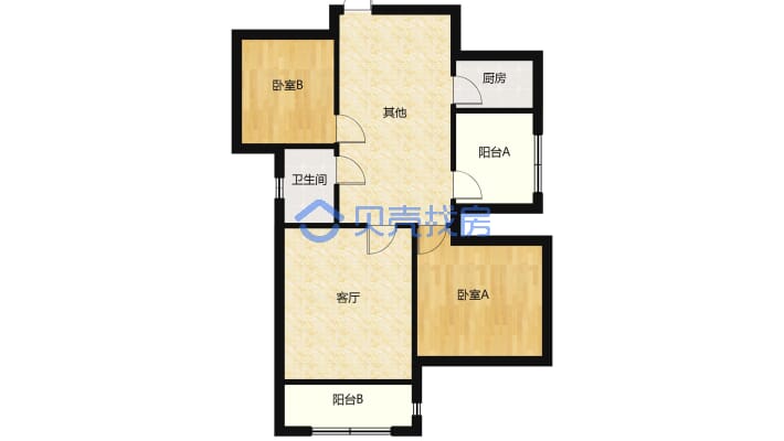 精致小3房，楼层好、地段好、价位适中、精装修、满2年-户型图