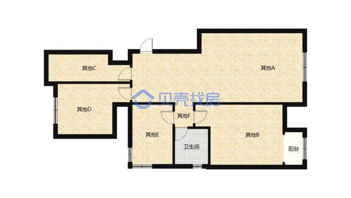 空港南区  美林山  新装未住3居室  房本满二可按揭-户型图
