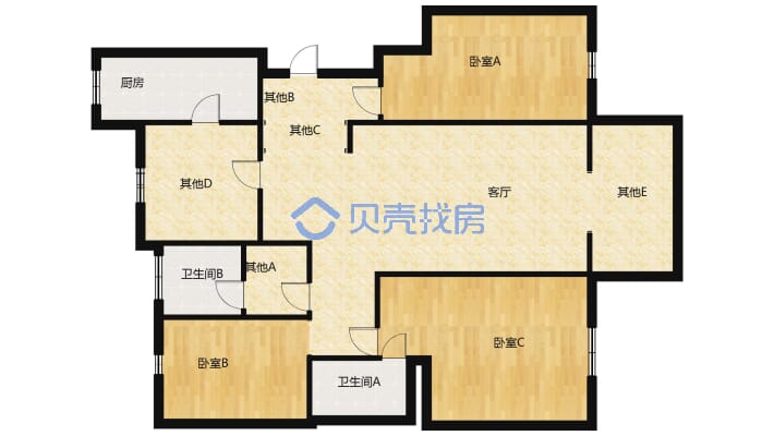 信榆锦城电梯房 30万装修 高档家具电器 采光好-户型图