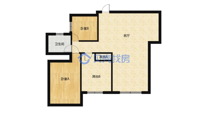 玺园三居室婚房装修，房本满二，楼层也好小区中间位置-户型图