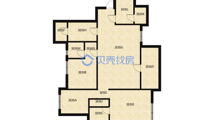 房本在手枫林公馆128平米4房出售-户型图