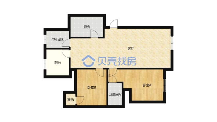 龙飞锦绣4房2厅3卫交通便利小区环境干净舒适适合居住-户型图