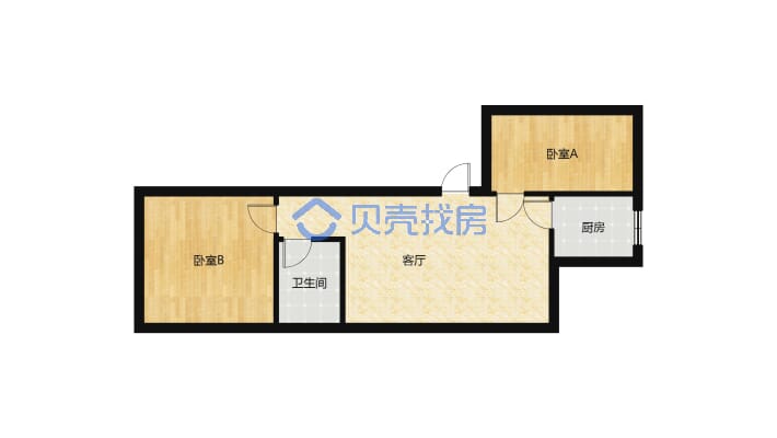 康杰隔壁 非 常空间 步梯中层 简装2室 满二可按揭-户型图