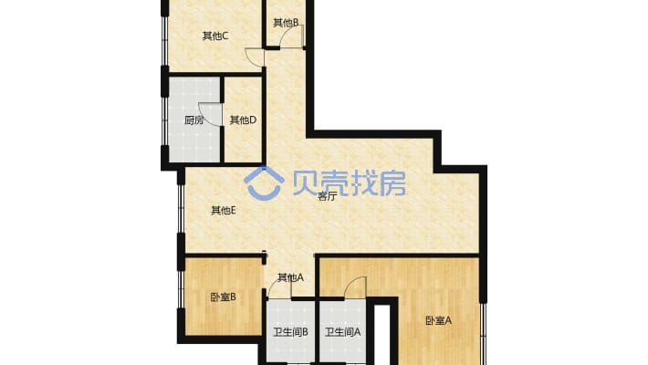 金家上城  精装四室  做成三室 采光更通透三期的房子-户型图