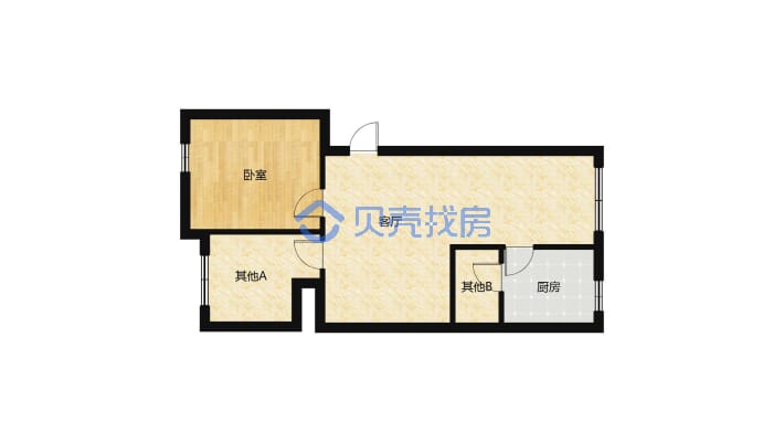 联建小区 2室2厅 南-户型图