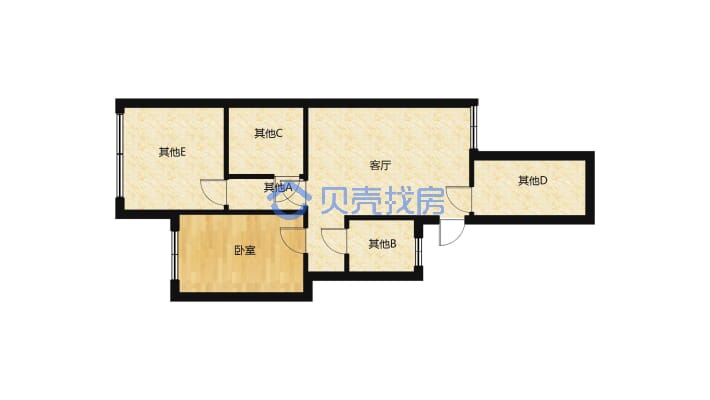 江轴宿舍精装2房可以三房教体新区-户型图
