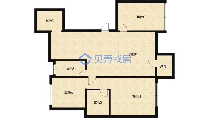 誉城小区 3室2厅 南-户型图