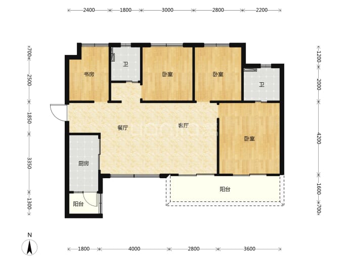 空港发展云玥汀澜--建面 116m²