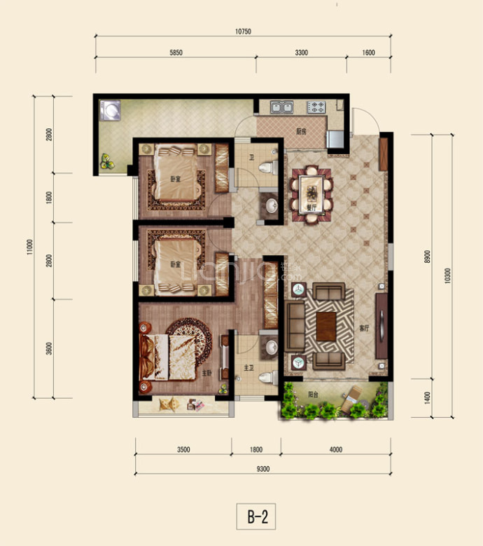 德丽首座--建面 116.71m²