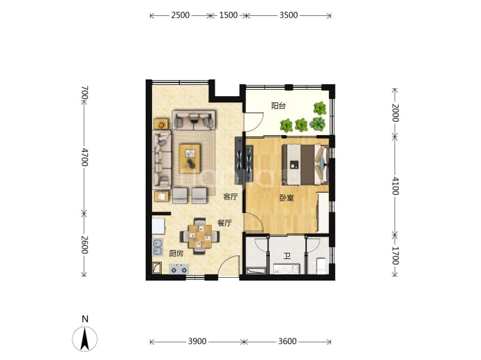 远洋芙蓉墅--建面 75m²