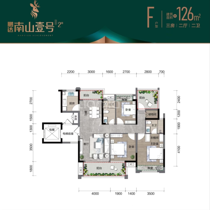 鹏达南山壹号--建面 126m²