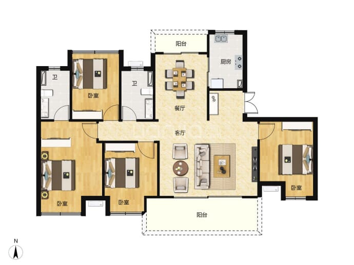 嘉福翰林府--建面 143m²