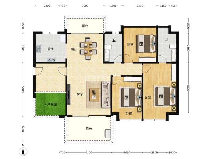 嘉逸园--建面 135.87m²