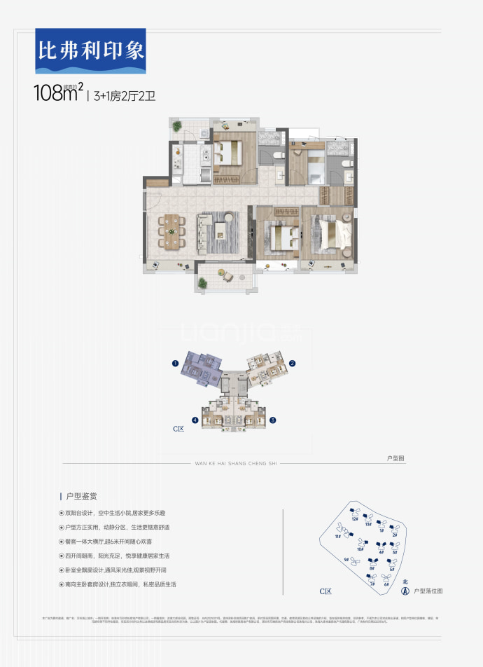 万科海上城市一期--建面 108m²