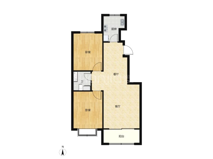 深港城--建面 85.23m²