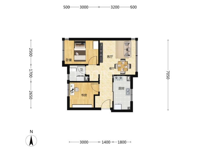 北京城建·国誉朝华--建面 58m²