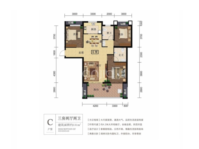 祥和喜盈门--建面 131m²