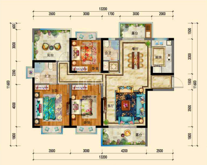 版纳上品--建面 136.98m²