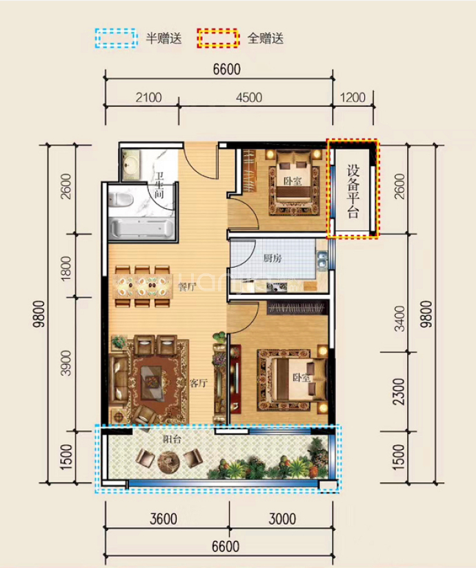 俊都大城--建面 79.76m²