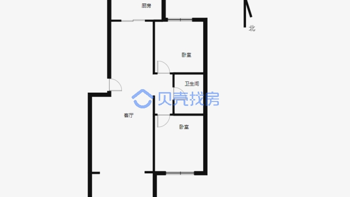 卡子湾会展片区 精装地暖房南北通透拎包入住-户型图